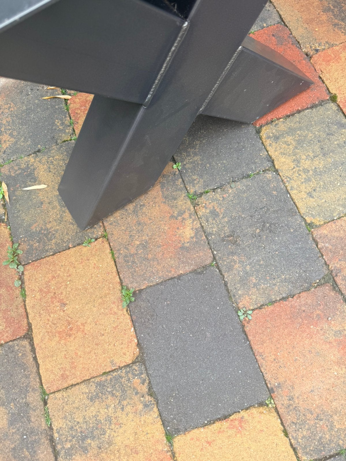 X poten van metaal voor salontafel of bijzettafel, Tafelpoot, Gebruikt, Rond, Minder dan 50 cm