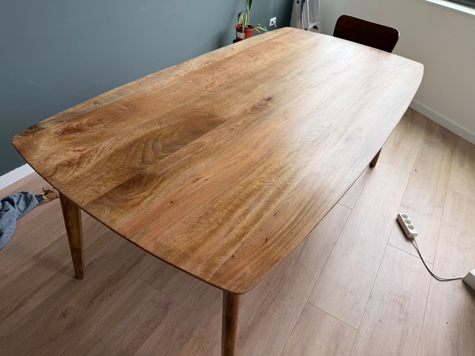 Goossens eettafel van massief Mangohout - 180x120cm, Ophalen, 100 tot 150 cm, Zo goed als nieuw, 150 tot 200 cm