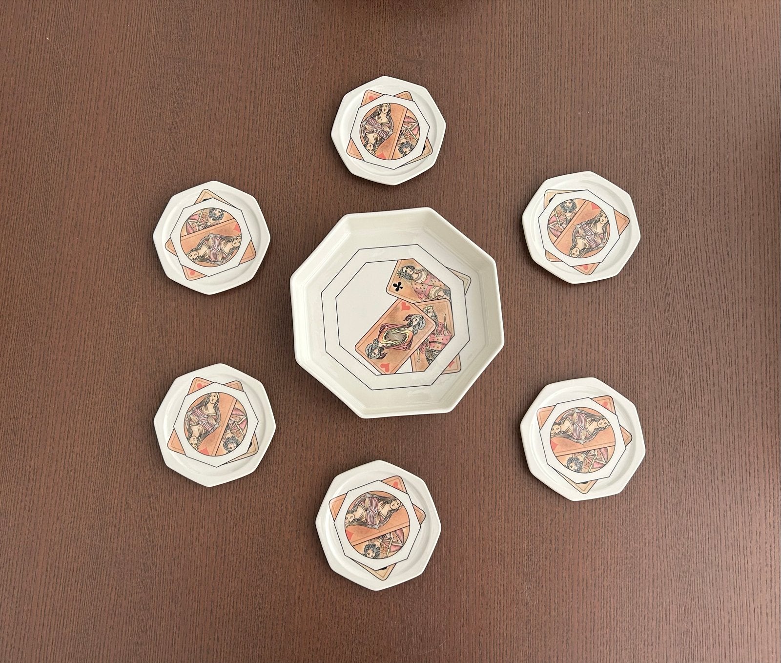 Vintage Villeroy & Boch Barset "Playing Cards", Ophalen of Verzenden