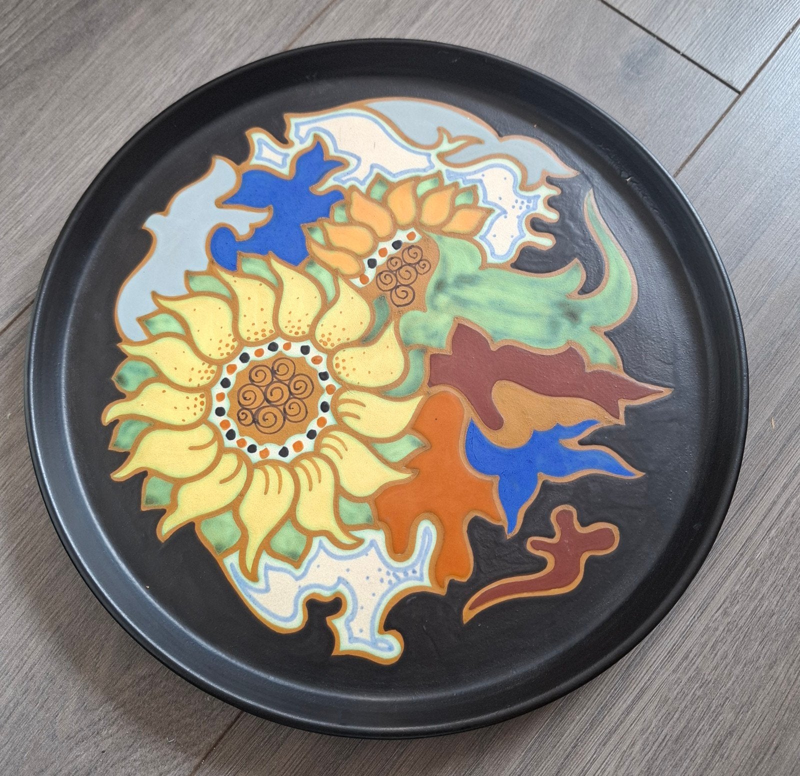 Gouds Plateel Schaal Zonnebloem, Ophalen of Verzenden