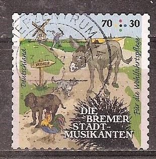 Duitsland Bund, Bremer Stadtmusikanten (zelfkl.), 2017., Ophalen of Verzenden, 1990 tot heden, Gestempeld