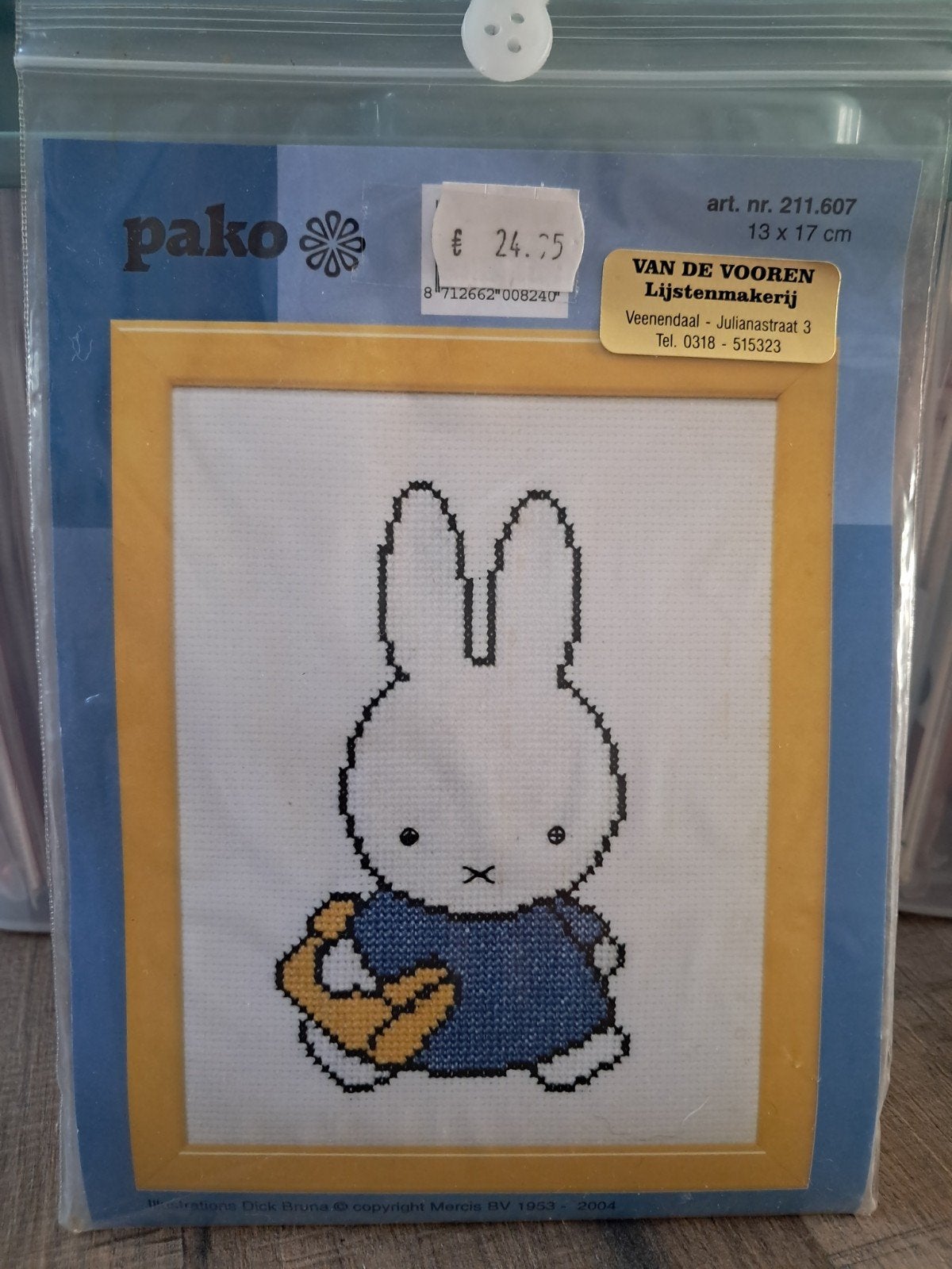 Pako Nijntje borduurpakket - Nieuw, Ophalen of Verzenden, Nieuw, Handborduren, Borduurpakket