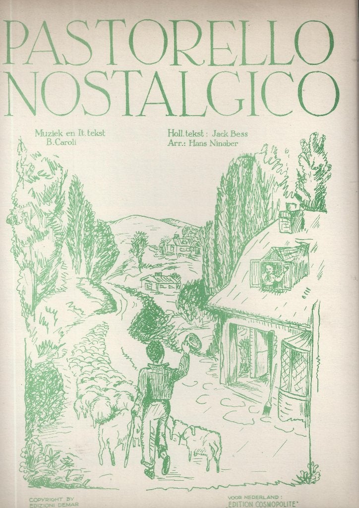 Ba27 bladmuziek pastorello nostalgicco herderswijsje, Zang, Gebruikt, Ophalen of Verzenden, Artiest of Componist