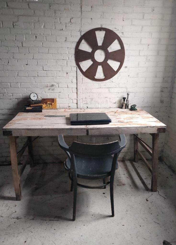 Brocante Indische martkttafel inklapbaar tafel werktafel eet, Ophalen of Verzenden