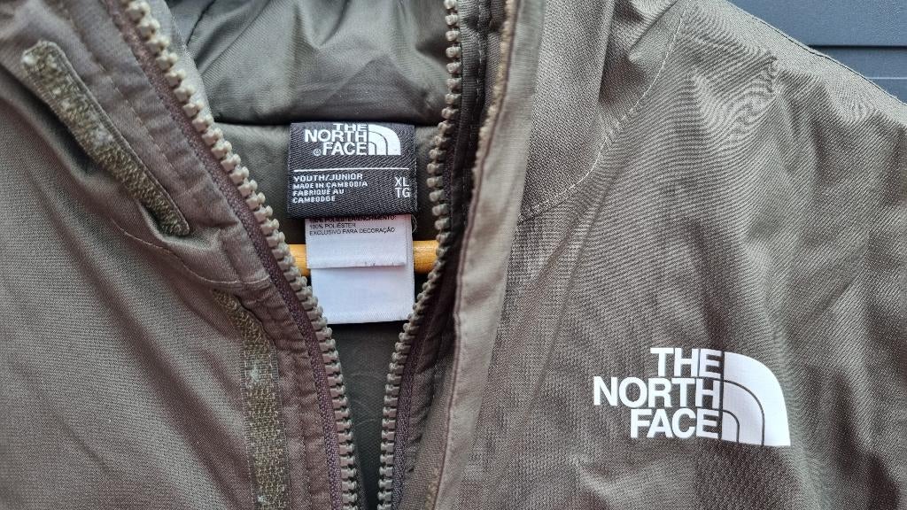 The North Face winterjas, kindermaat XL, heren S, legergroen, Kleding | Heren, Jassen | Winter, Ophalen, Zo goed als nieuw, The North Face