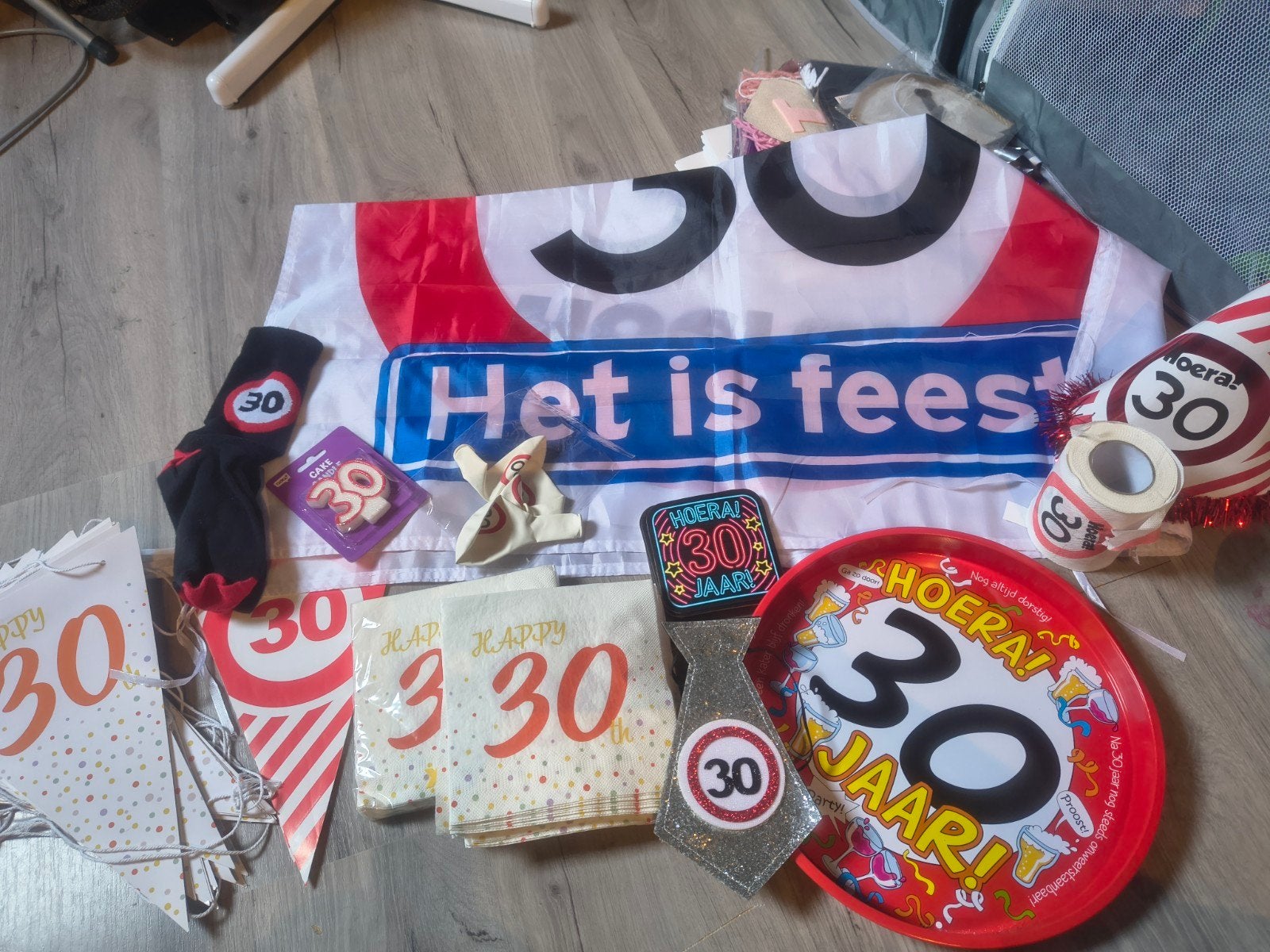 Feestpakket 30e Verjaardag: Alles voor een geslaagd feest!, Ophalen of Verzenden, Versiering, Verjaardag