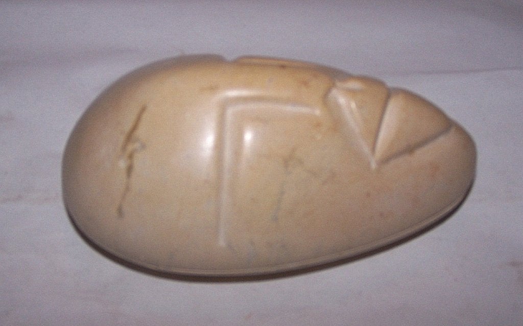 Zeldzame zeepstenen handgesneden sieraden/snuisterijen doos., Ophalen of Verzenden