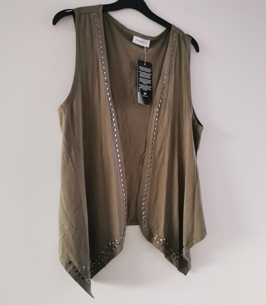 Yessica gilet met studs mt. M, Maat 38/40 (M), Verzenden, Yessica, Nieuw