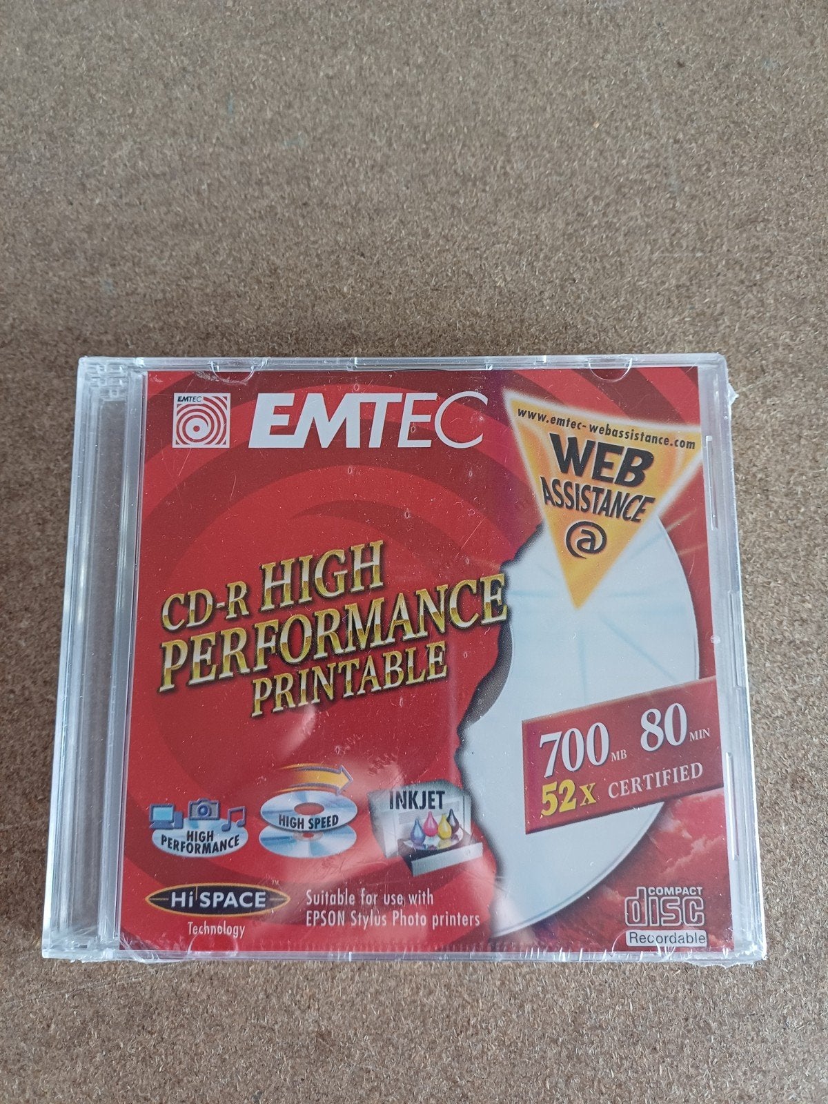 EMTEC CD-R High Performance Printable 700MB/80min 52x, Computers en Software, Beschrijfbare discs, Nieuw, Cd, Herschrijfbaar, Ophalen of Verzenden