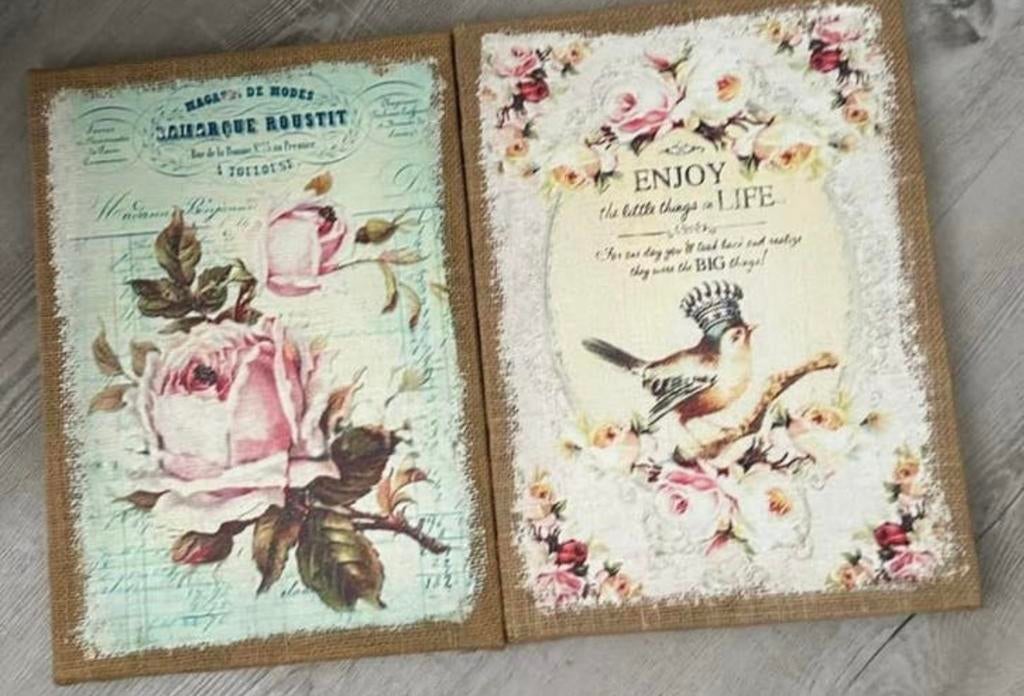 setje schilderij, Huis en Inrichting, Woonaccessoires | Schilderijen, Tekeningen en Foto's, Ophalen, Zo goed als nieuw, Schilderij