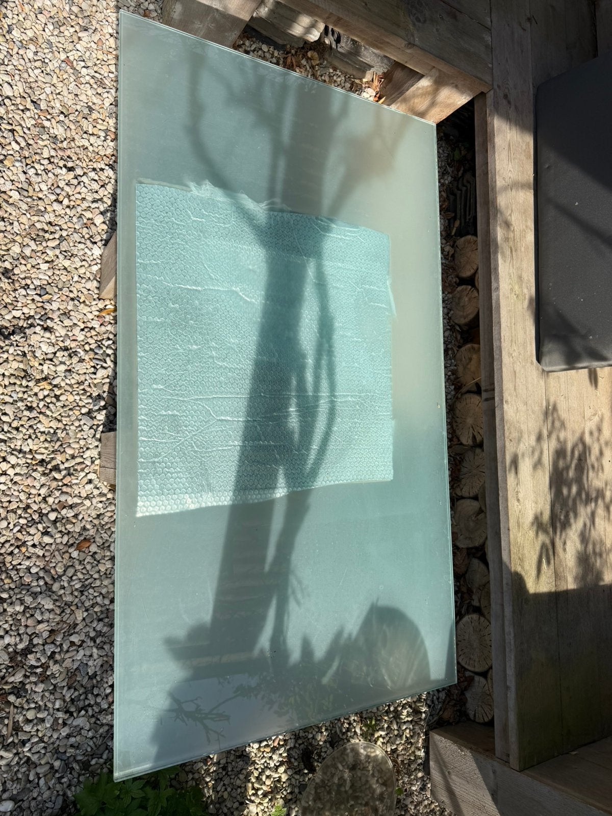 Glasplaat, Ophalen, Zo goed als nieuw, Glasplaat, 160 cm of meer