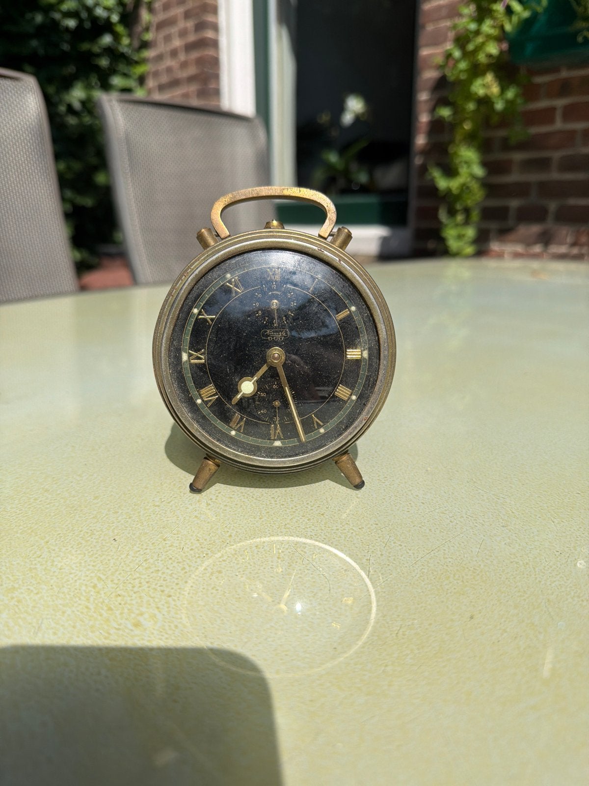 Vintage Kienzle duo wekker - Antieke wekker Romeinse cijfers, Ophalen