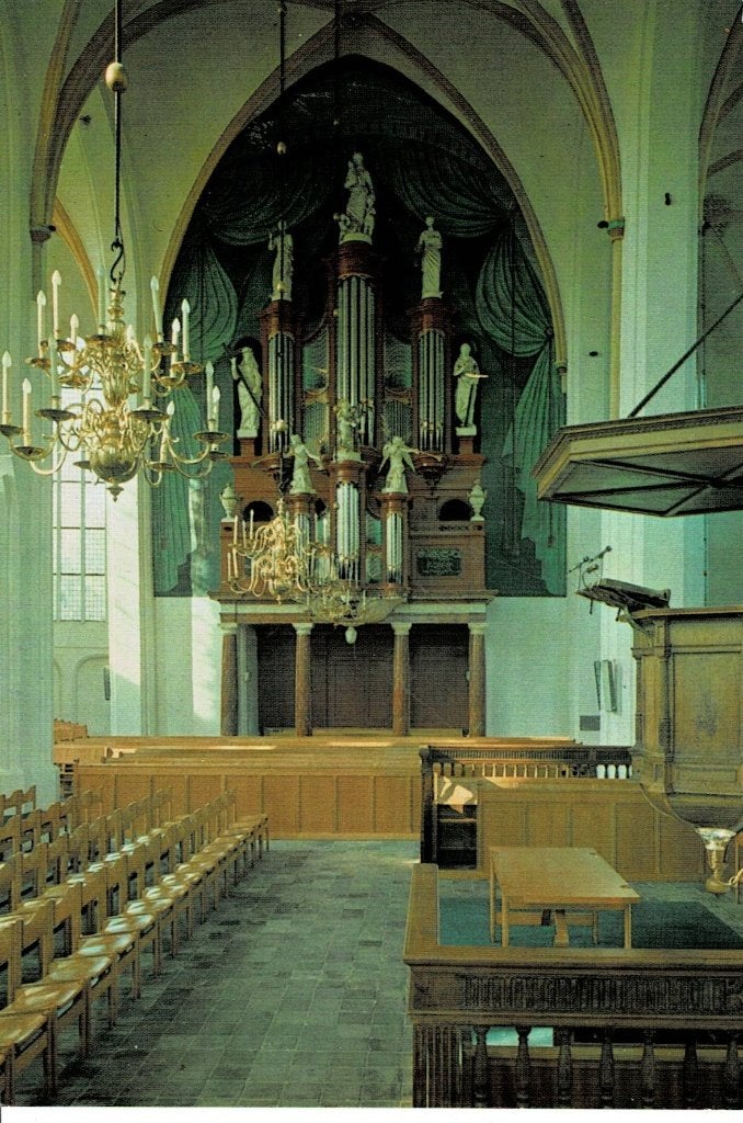 Hasselt, interieur Grote Kerk, Ophalen of Verzenden, 1960 tot 1980, Ongelopen, Zuid-Holland
