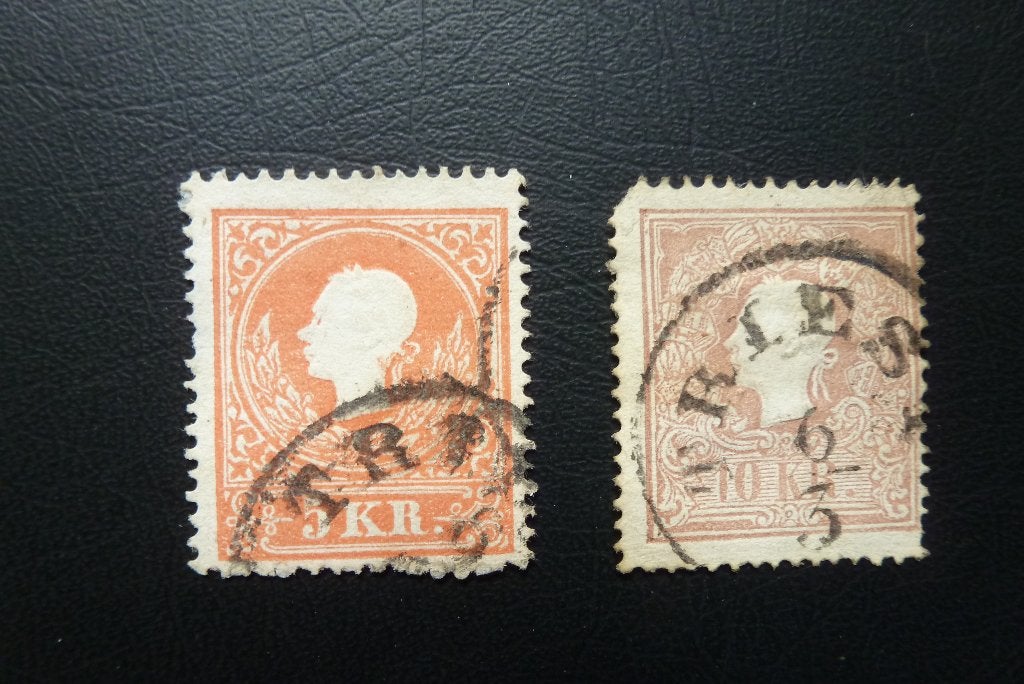 Oostenrijk 1858 (Type 1), Verzenden, Gestempeld