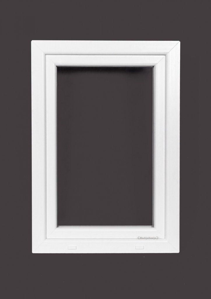 Kunststof Kozijn Draaikiep  B80 H110cm Wit, Niet ingevuld, Kunststof, Raamkozijn, Niet ingevuld