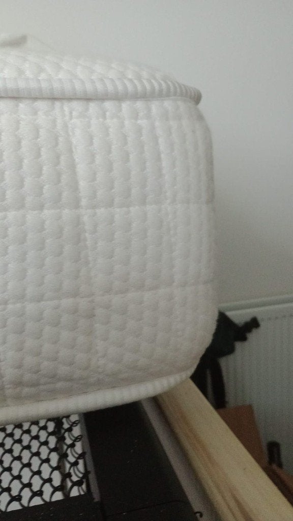 eenpersoonsbed extra lang en breder: 220x100 cm, Ophalen, Eenpersoons, Wit, Hout