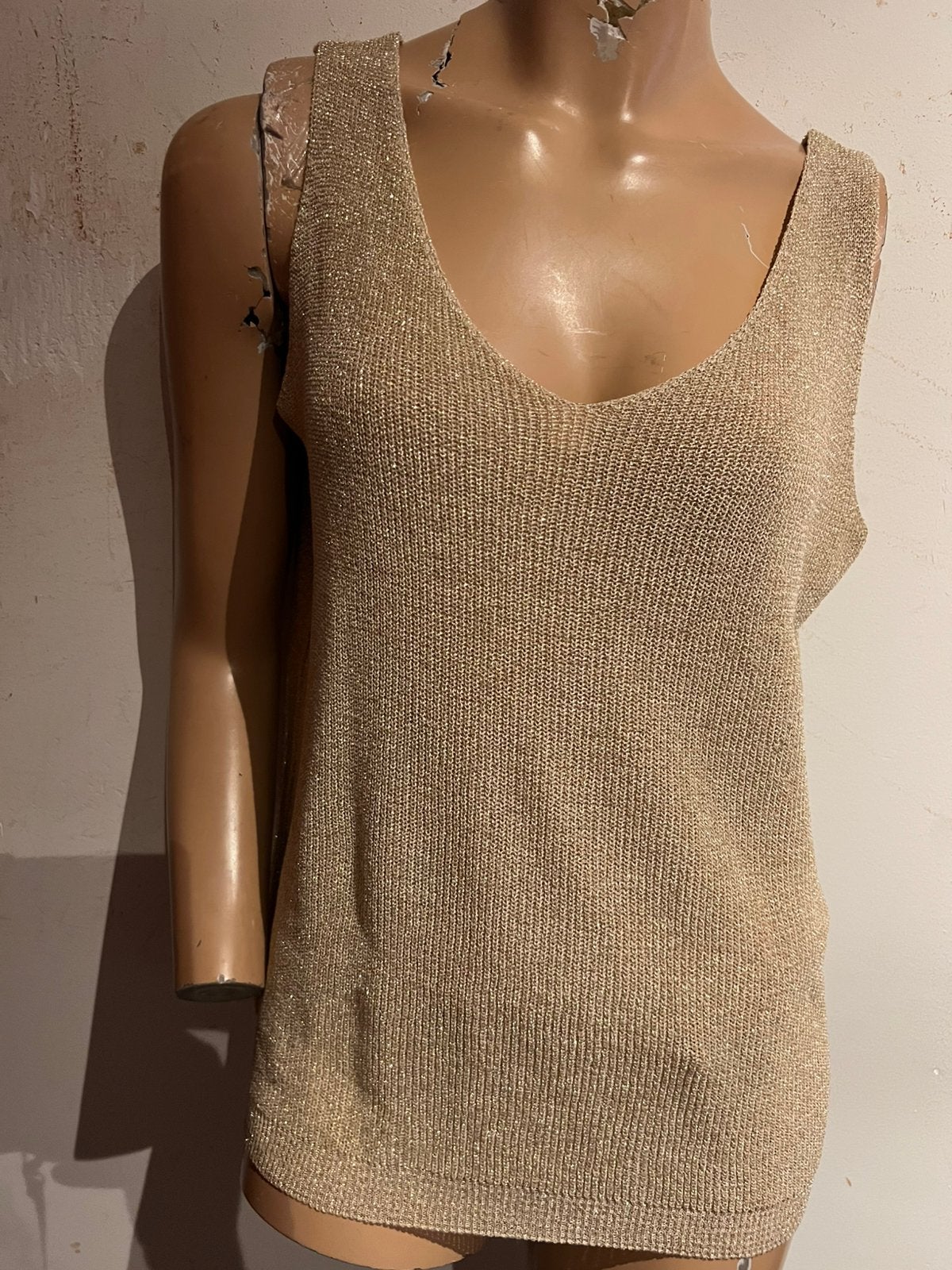OUI top maat L goudkleurig zgan, G, Maat 42/44 (L), T, Ophalen of Verzenden