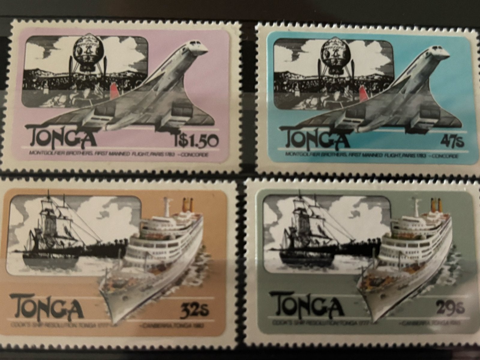 Vliegtuig, Schip Tonga 1983, Verzenden, Postfris, Vliegtuigen