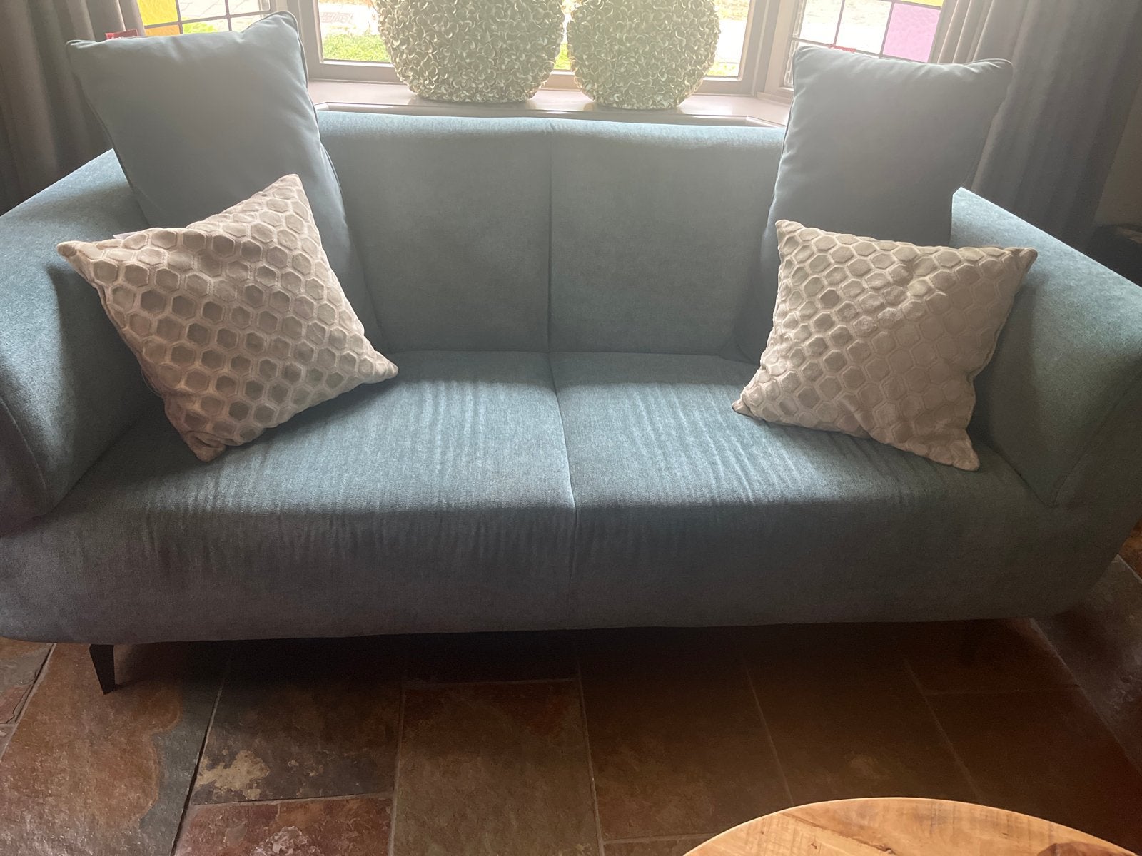 Comfortabele 2-zitsbank in goede staat, Huis en Inrichting, Gebruikt, 150 tot 200 cm, Tweepersoons, 75 tot 100 cm