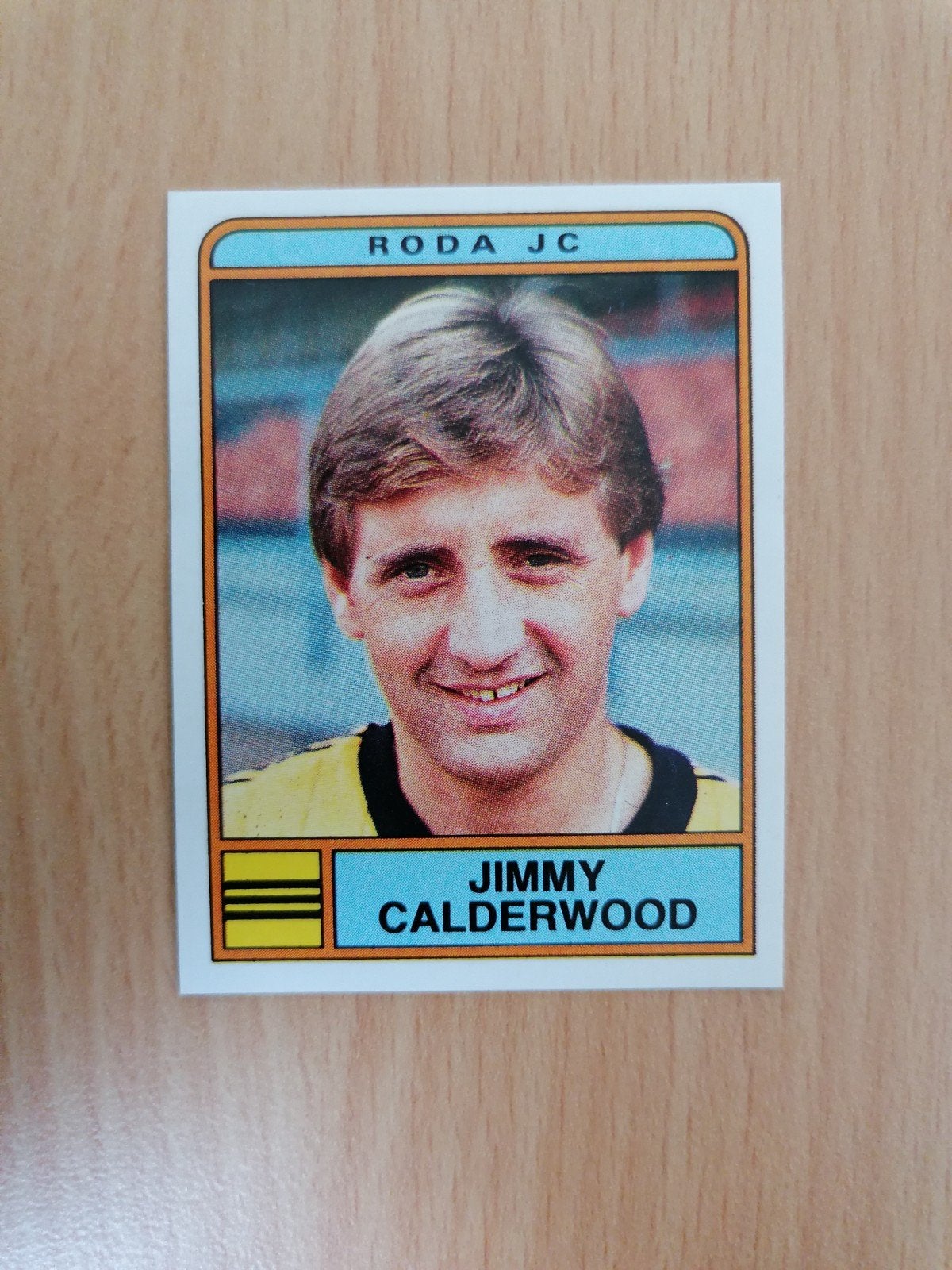 Panini Voetbal 84 #230 Jimmy Calderwood-Roda JC., Verzamelen, Ophalen of Verzenden, Zo goed als nieuw, Roda JC, Poster, Plaatje of Sticker