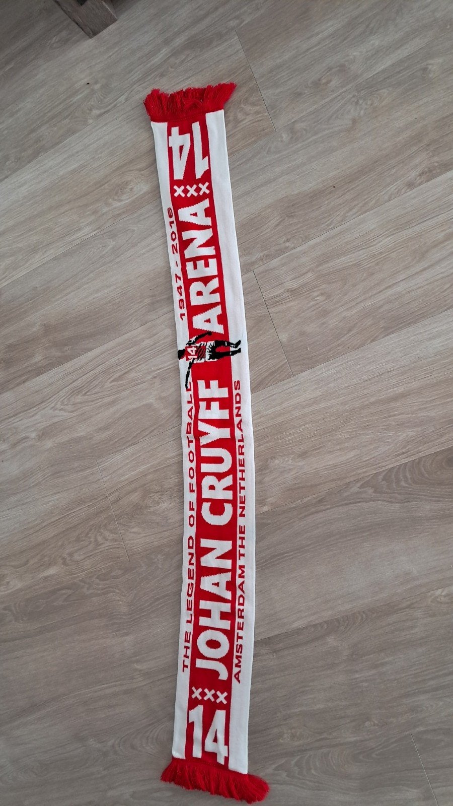 Sjaal Johan Cruijff, Verzamelen, Sportartikelen en Voetbal, Ophalen of Verzenden, Zo goed als nieuw, Ajax, Vaantje of Sjaal