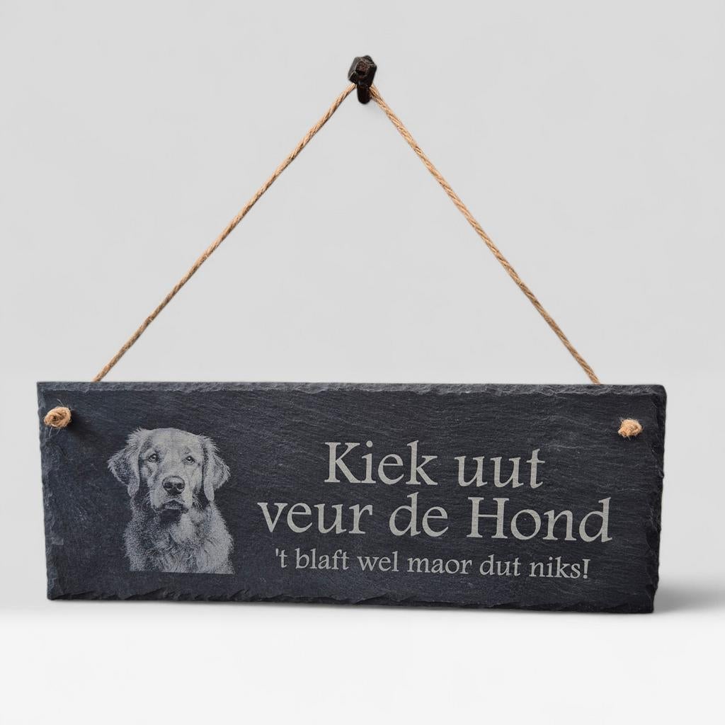 **Leuk & origineel leisteen bord in ’t Drents!**, Ophalen of Verzenden, Nieuw