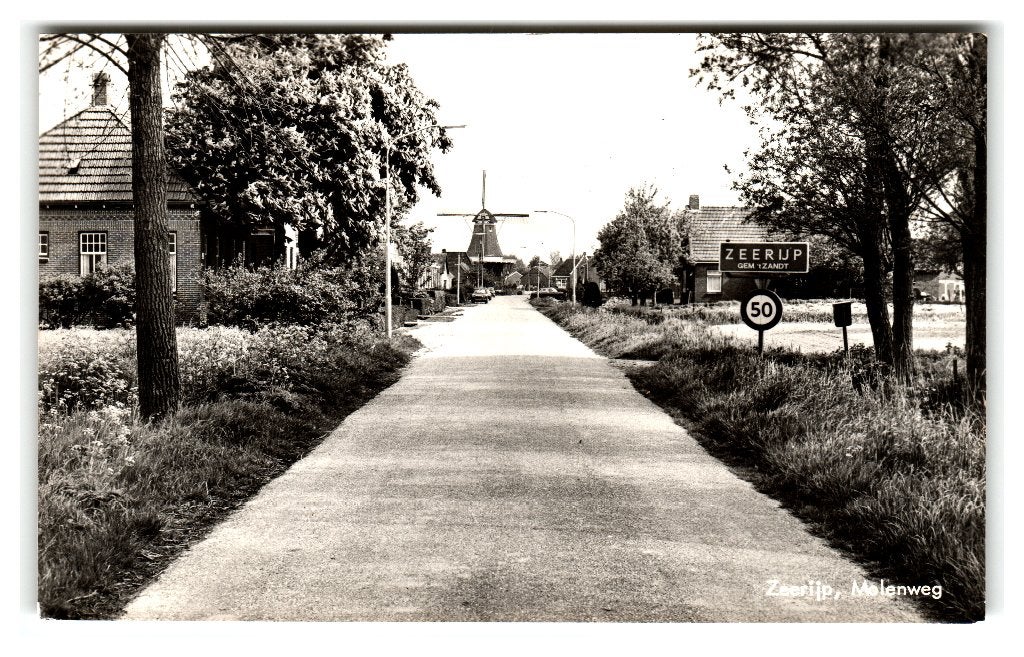 Zeerijp, Molenweg (met molen), Verzenden, 1960 tot 1980, Ongelopen, Groningen