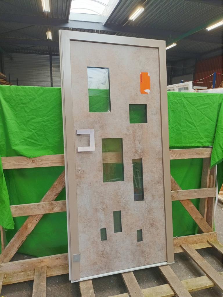 Aluminium Voordeur volpaneel  b99 x h215 cm -2215-, Doe-het-zelf en Verbouw, Niet ingevuld, 80 tot 100 cm, 215 cm of meer, Niet ingevuld