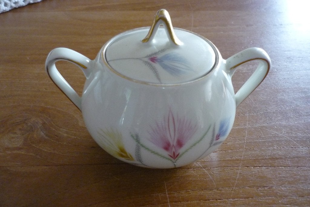 '' SUIKERPOTJE '' met bloemen er op., Ophalen