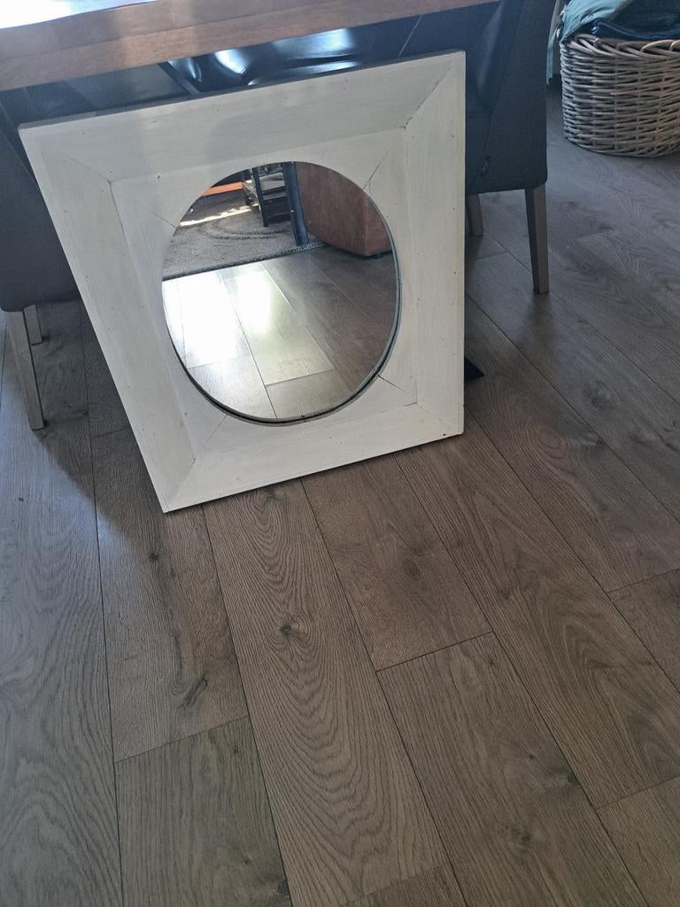 Spiegel  hout, Huis en Inrichting, Woonaccessoires | Spiegels, Ophalen, Gebruikt, Minder dan 100 cm, Rechthoekig