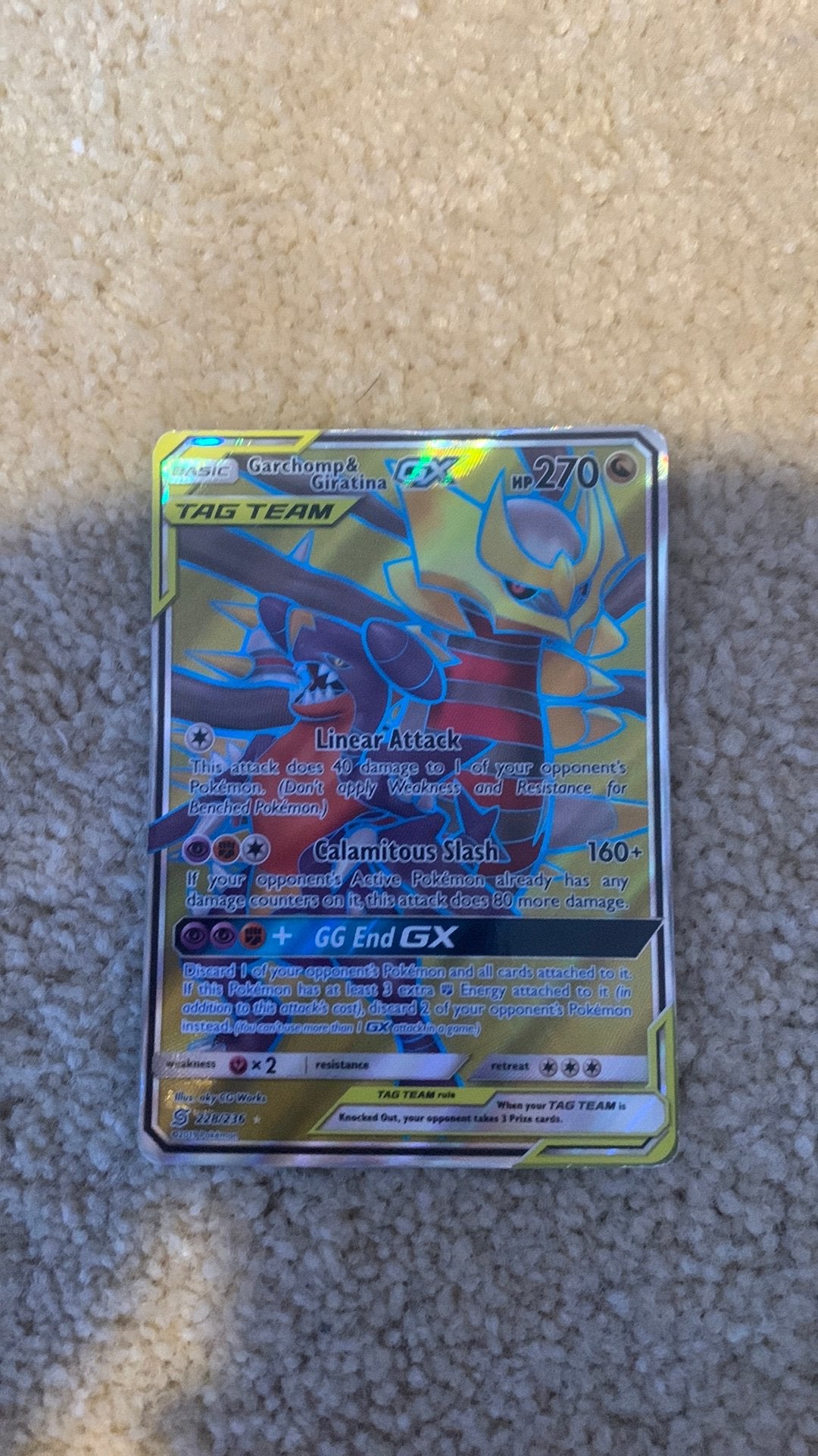 Garchomp & giratina gx, Ophalen of Verzenden, Zo goed als nieuw
