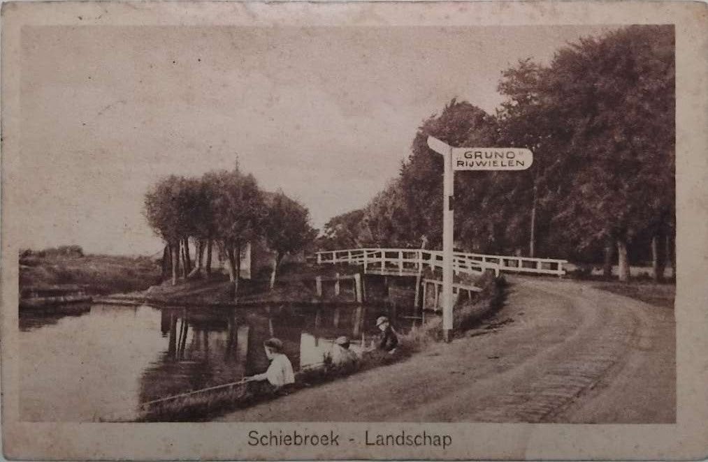 Reclame-Ansichtkaart Gruno Rijwielen (Schiebroek) – Gelopen, Ophalen of Verzenden, Voor 1920, Gelopen, Groningen