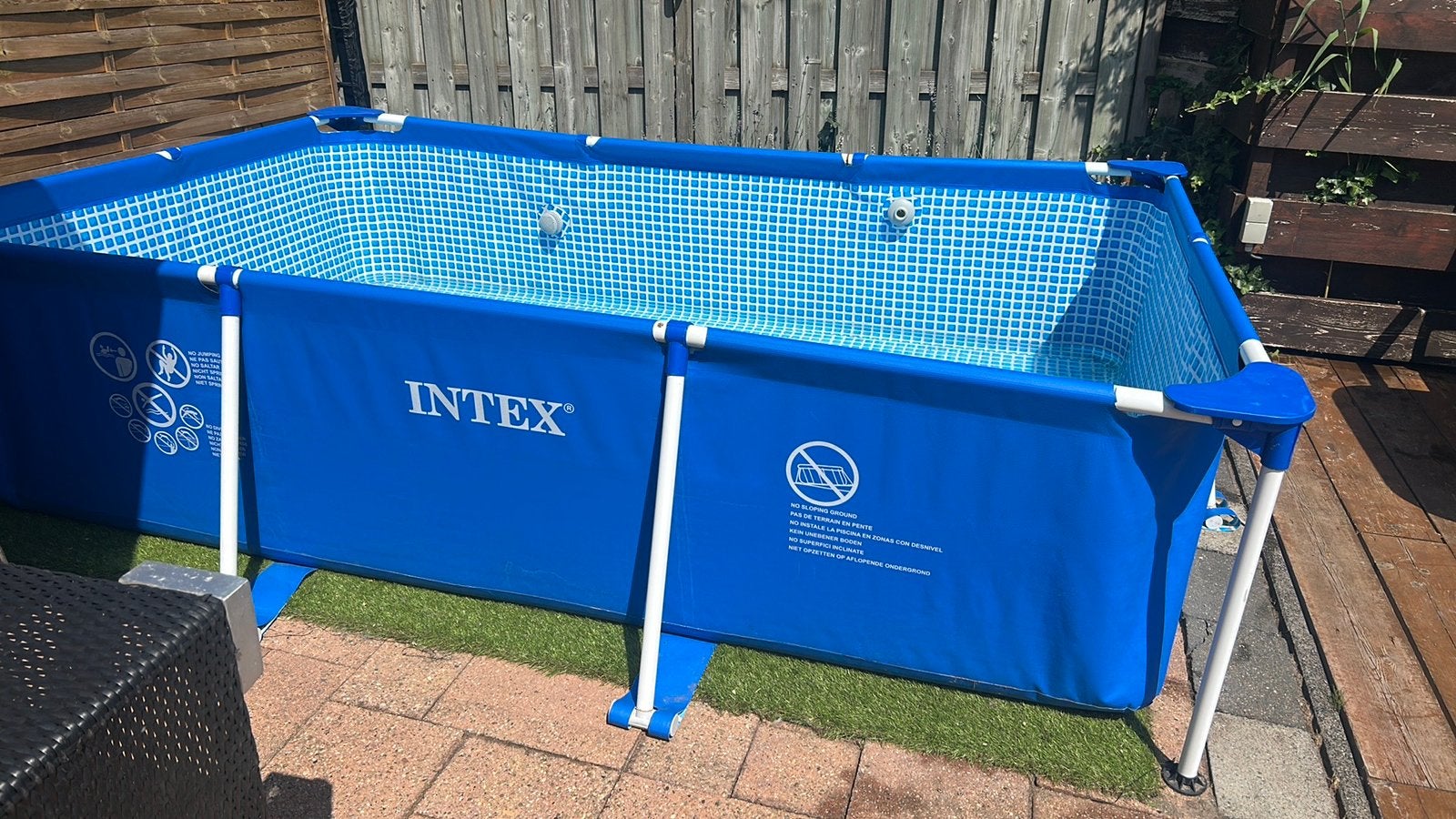 Zwembad Intex met pomp en afdekzeil Afmeting 4x2x0,75, Ophalen, Gebruikt