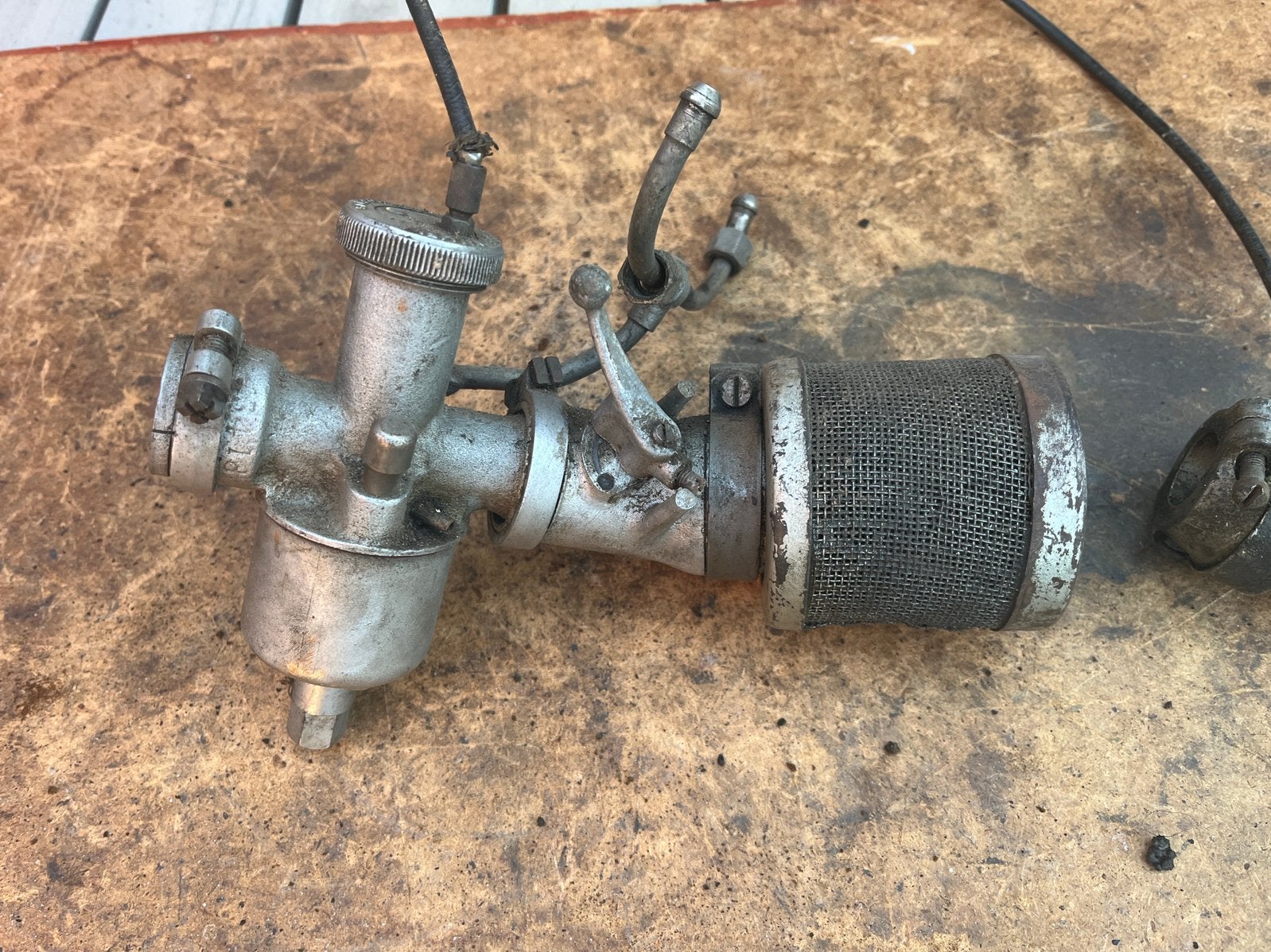 Villiers 1” carburateur inclusief luchtfilter, Motoren, Ophalen of Verzenden, Gebruikt