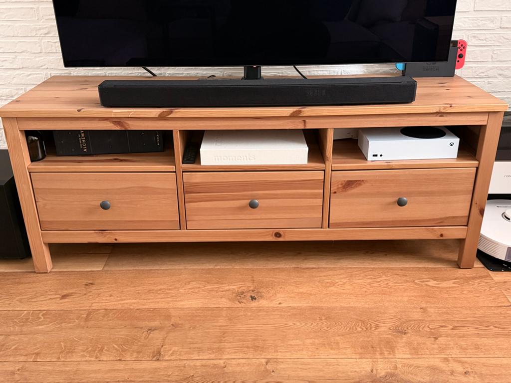 IKEA Hemnes TV-meubel / tv-kast grenen, Ophalen, Gebruikt, 100 tot 150 cm, Minder dan 100 cm