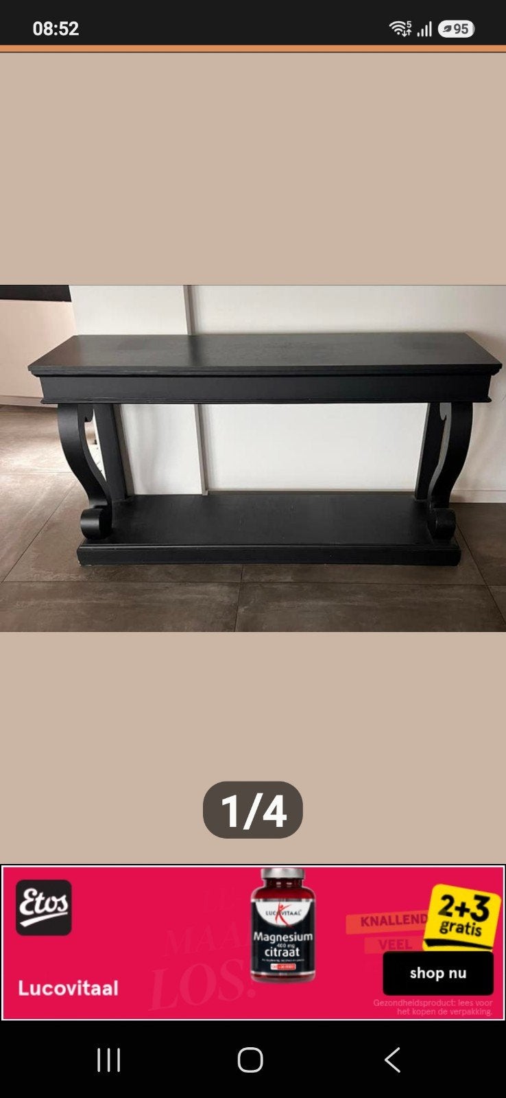 GEZOCHT DEZE SIDETAFEL IN WIT- BEIGE, Huis en Inrichting, Tafels | Sidetables, Ophalen, 25 tot 50 cm, Rond, 50 tot 100 cm