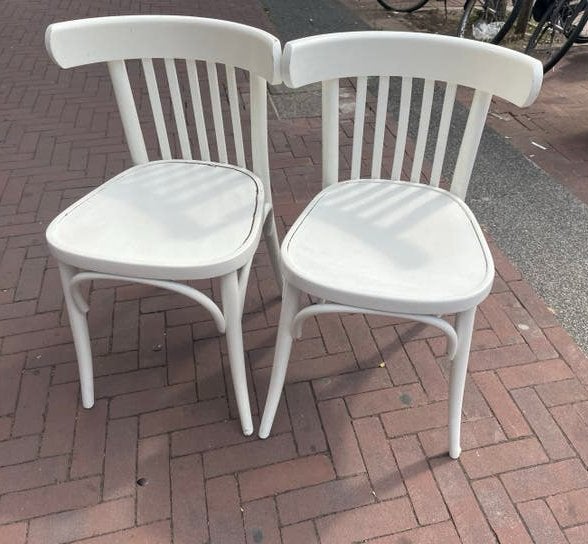Cafestoelen, Ophalen, Zo goed als nieuw, Wit, Eén