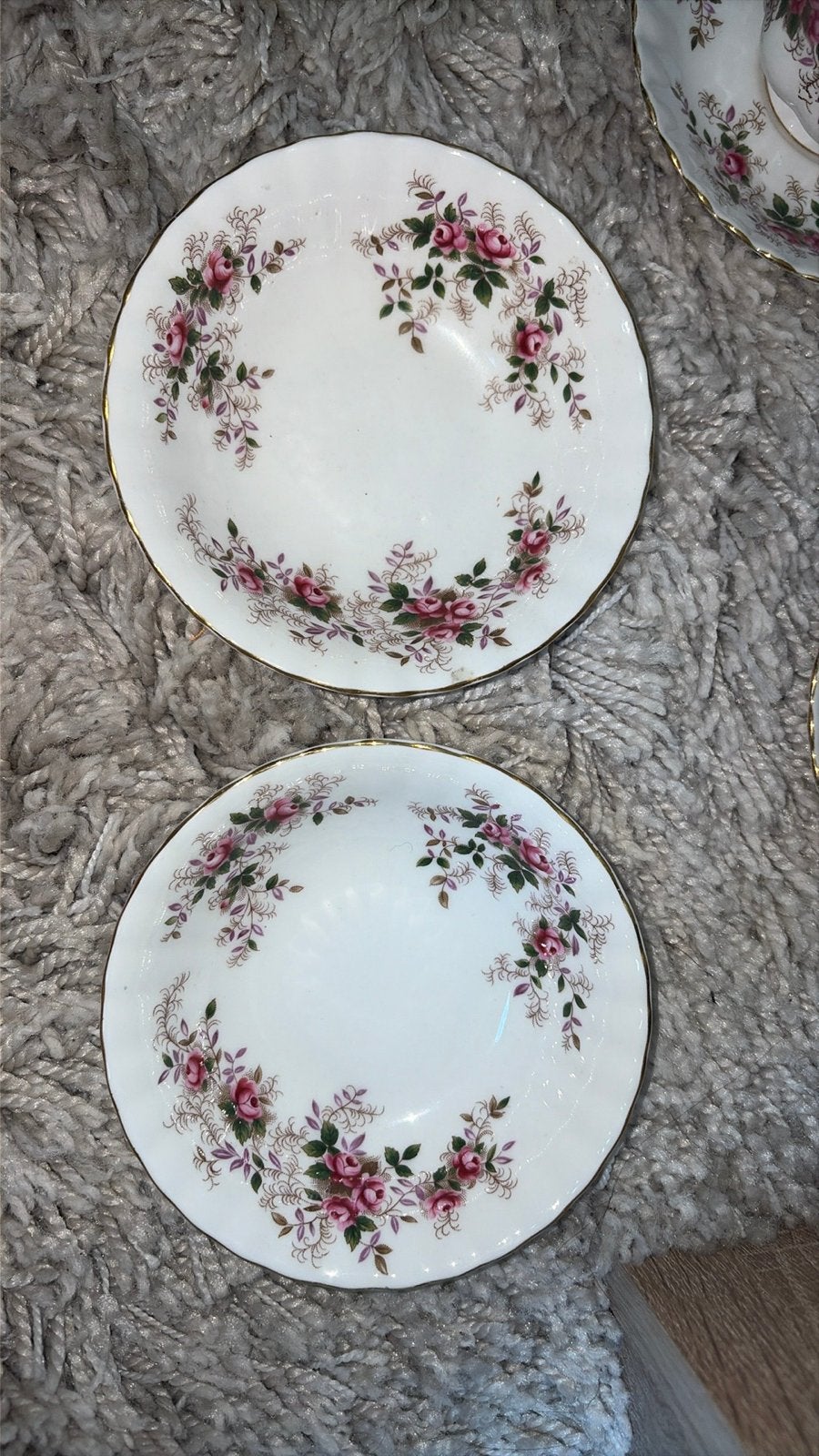2 Royal Albert Lavender Rose soepkommen/schaaltjes, Ophalen