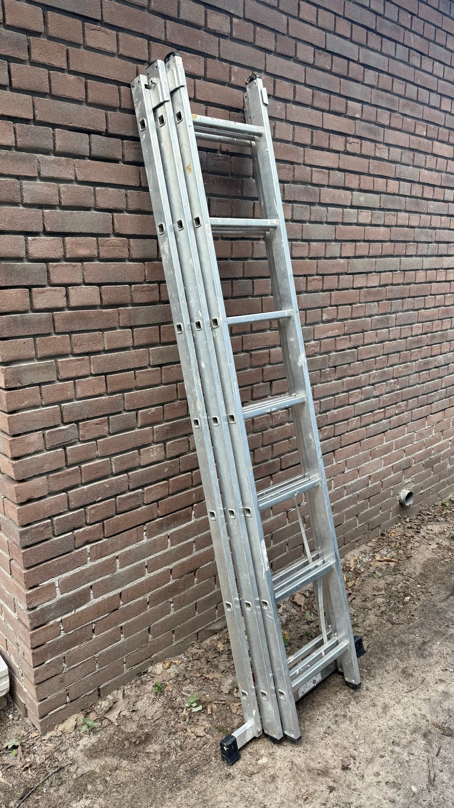 Excelsior Reformladder 3x7 sporten met stabiliteitsbalk, Ophalen, Gebruikt, Ladder, Opvouwbaar of Inschuifbaar