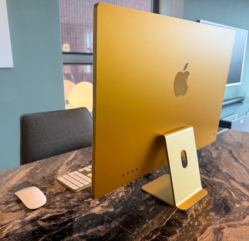 Apple iMac 24-inch M1 2021 8GB RAM 256GB Geel/Goud Touch ID, Ophalen, 256 GB, IMac, Zo goed als nieuw