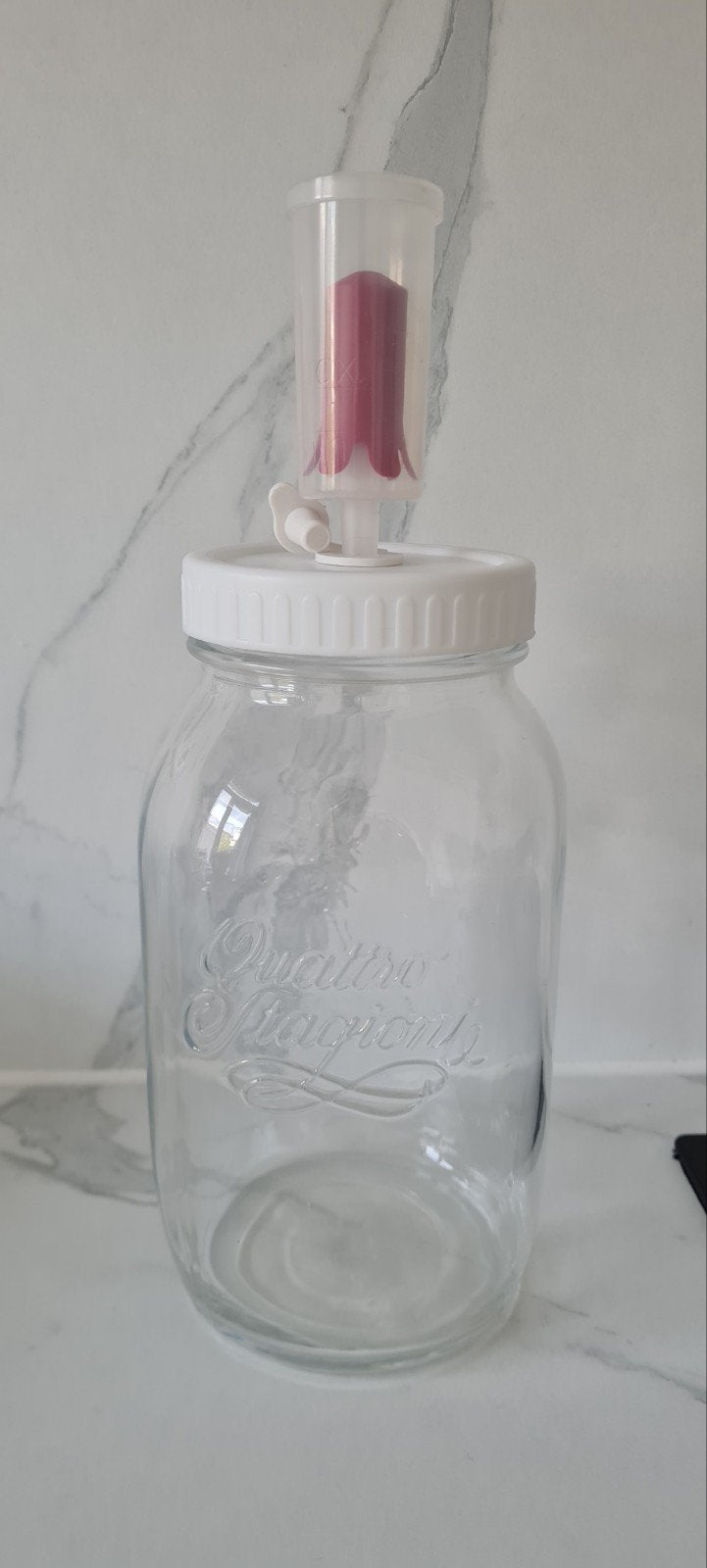 Glazen Fermentatiepot met waterslot - 1,5 liter, Ophalen of Verzenden, Gebruikt