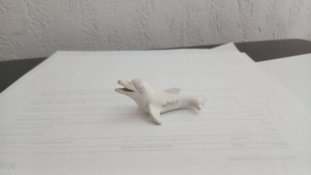 Schleich 12002 dolfijn "milupa", Verzenden, Gebruikt, Overige soorten, Beeldje of Figuurtje