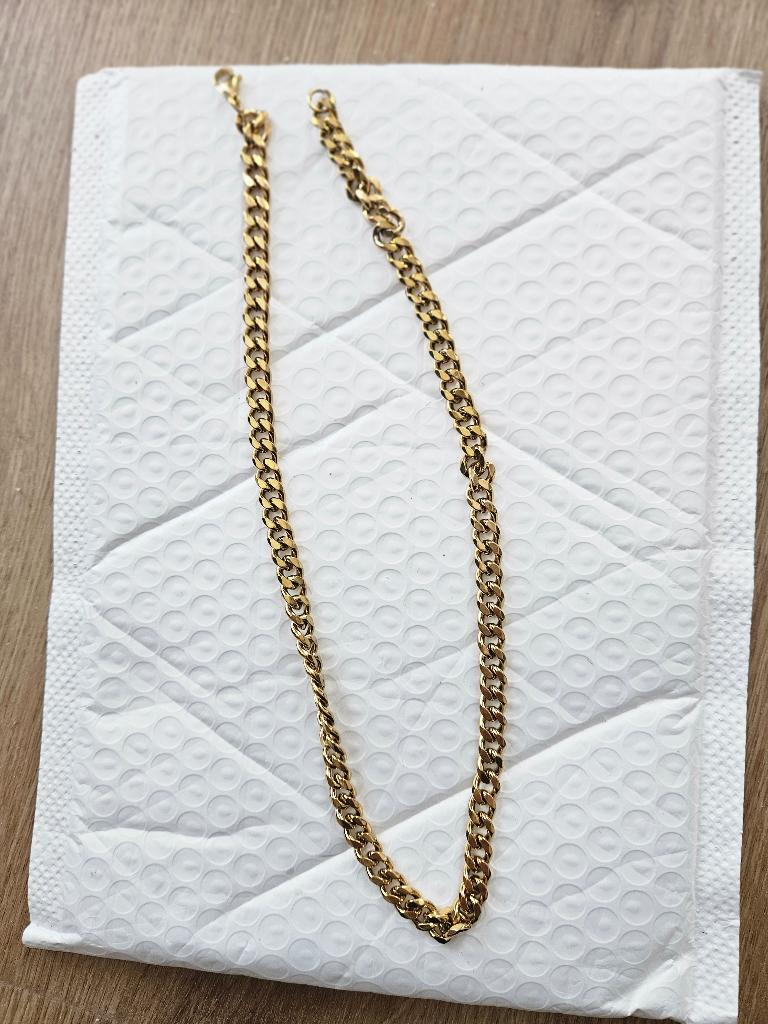 Doublé ketting (unisex), Sieraden, Tassen en Uiterlijk, Kettingen, Nieuw, Ophalen of Verzenden, Goud, Goud