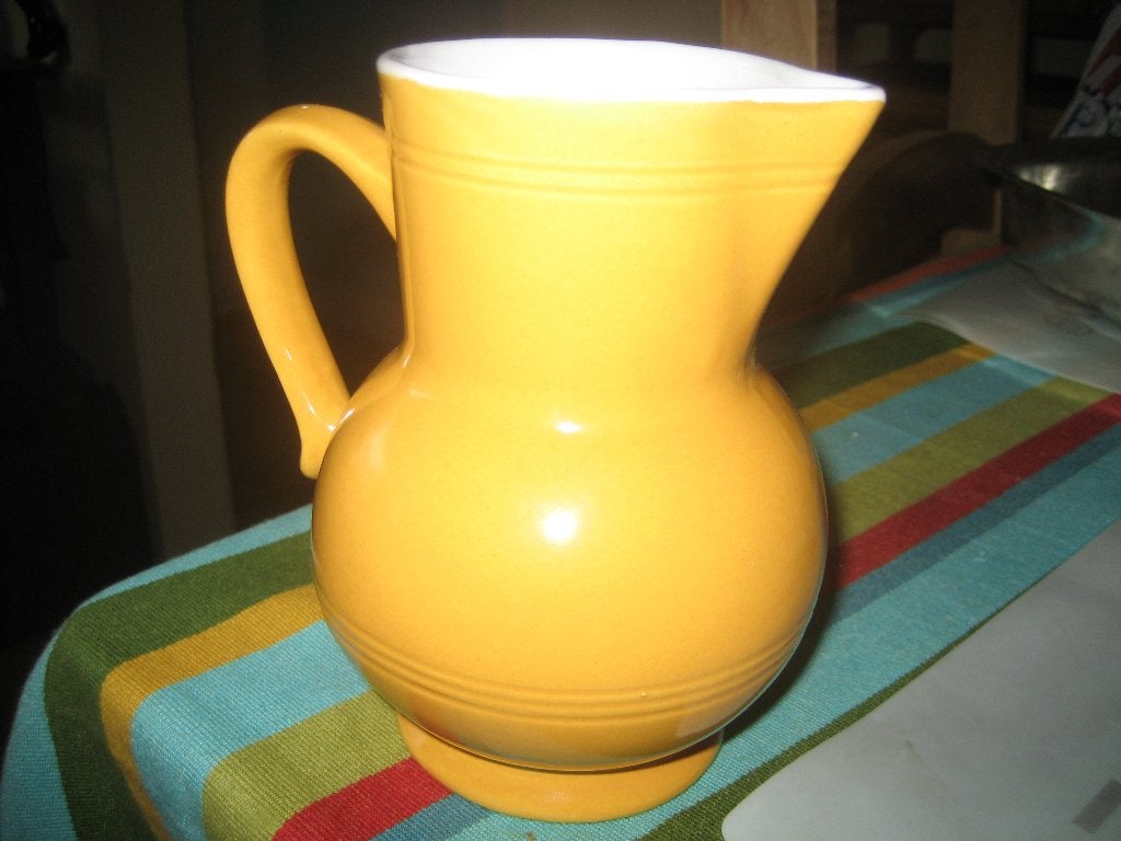 Emile Henry Melkkan mosterd geel 0,5 ltr, Ophalen of Verzenden
