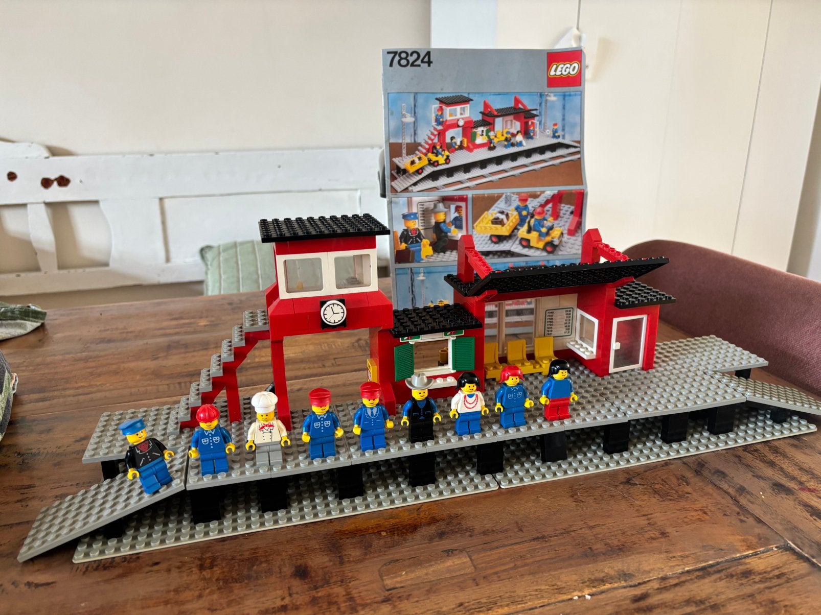 Lego trein station - 7824, Gebruikt, Lego, Ophalen of Verzenden, Complete set