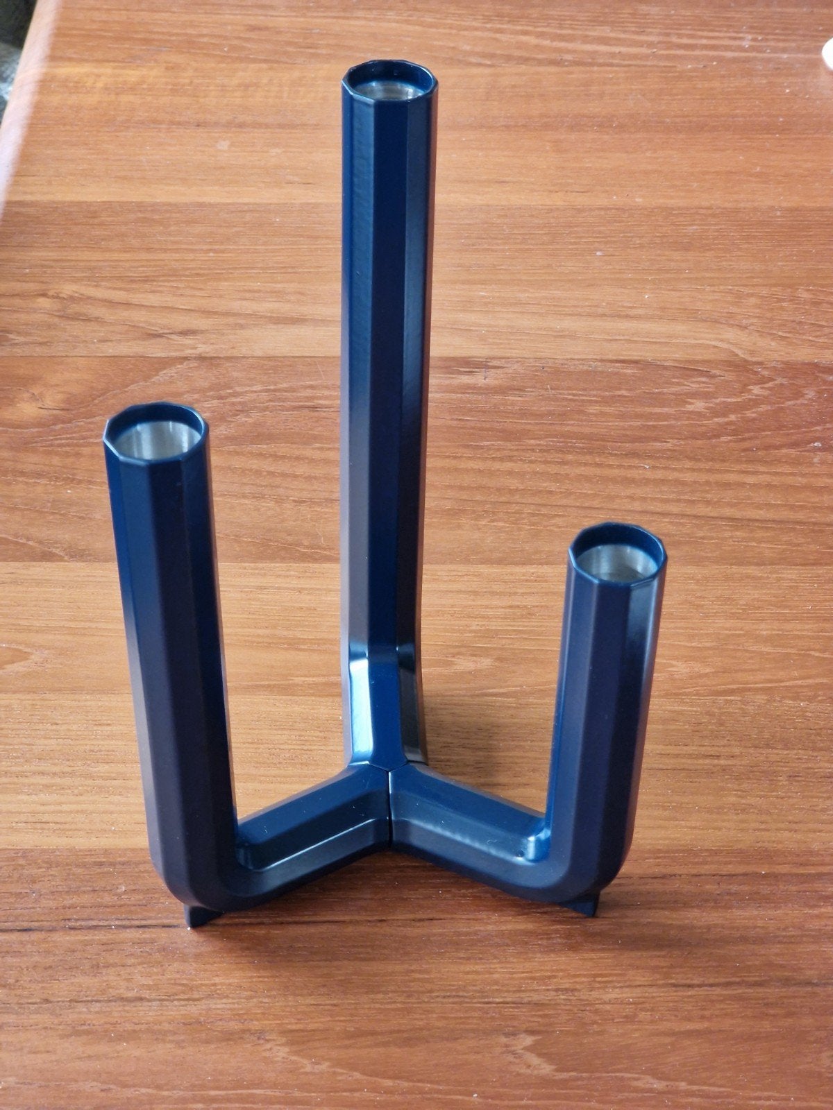 Vintage Kandelaar Blauw PS 2017 Hendrik Preutz voor Ikea, Ophalen of Verzenden, Kandelaar, Blauw, Metaal