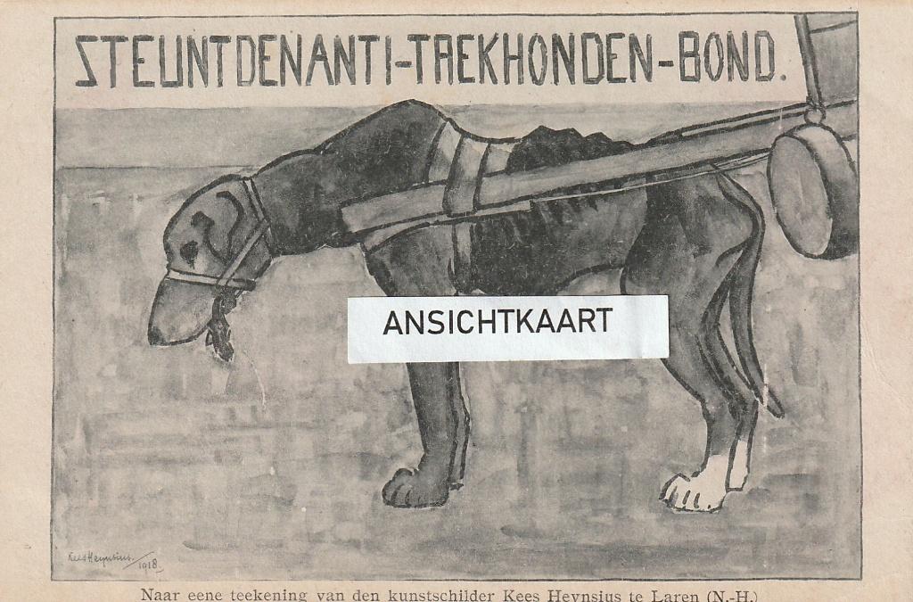 Ansichtkaart hondenkar - anti trekhonden bond, Verzamelen, Verzenden, Voor 1920, Ongelopen, Noord-Holland