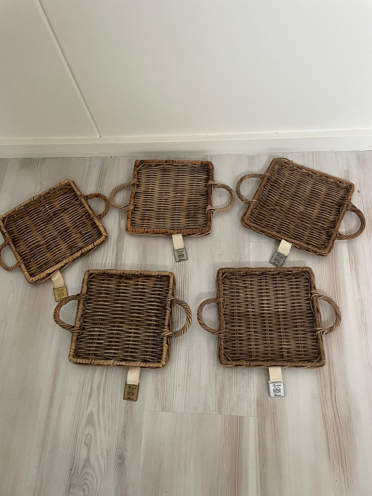 Riviera Maison rattan mini dienblaadjes/ per stuk €10,00, Ophalen of Verzenden, Zo goed als nieuw