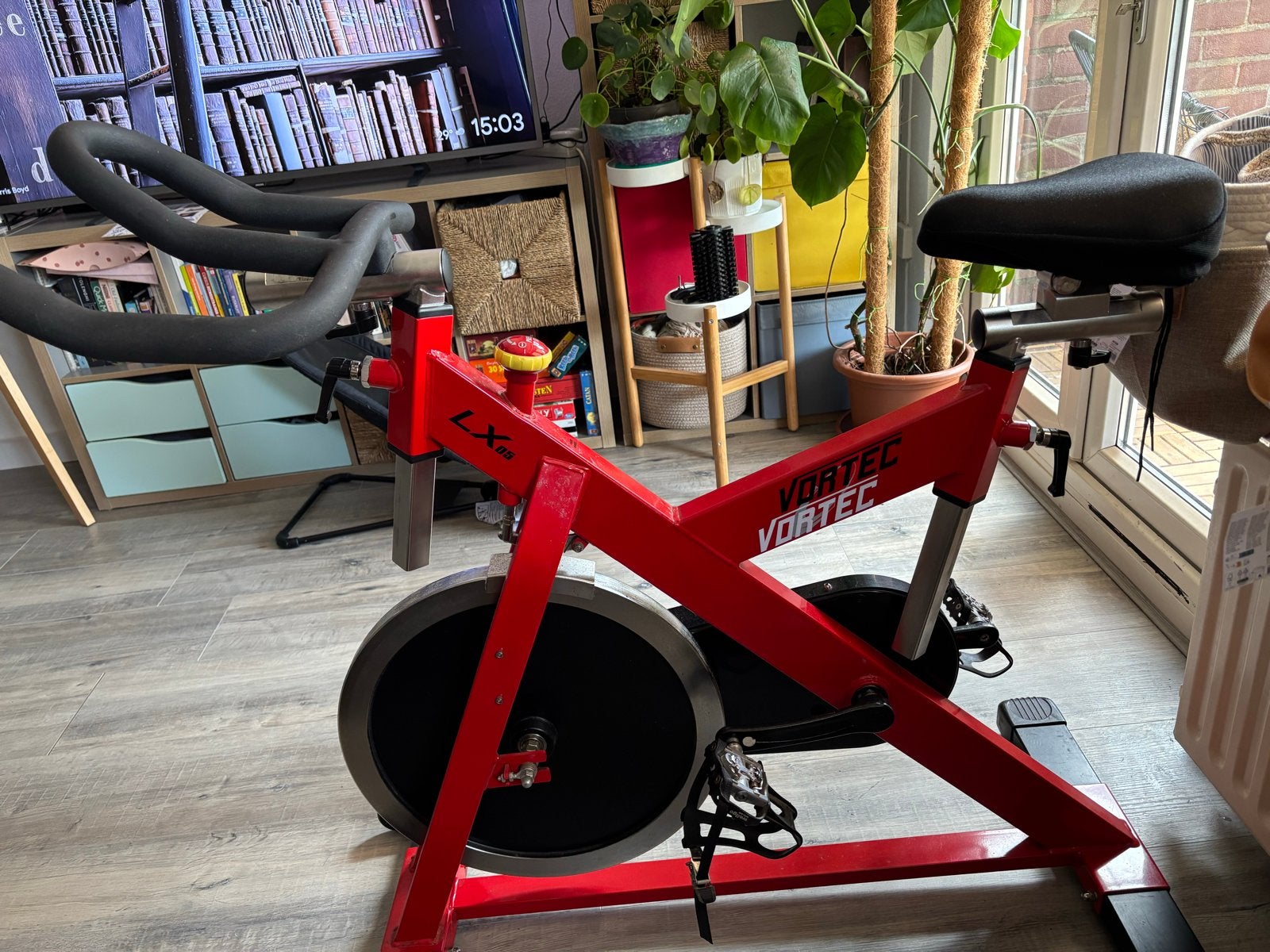 Vortec LX6 Spinningfiets - Krachtige Cardio Training, Ophalen, Gebruikt, Spinningfiets, Metaal