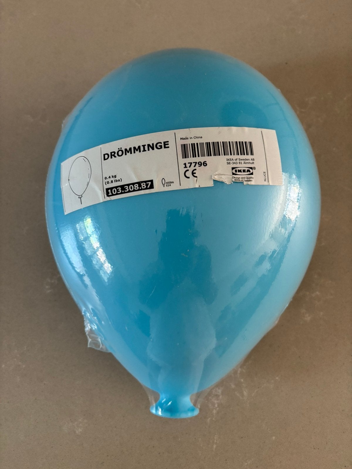 Ikea Drömminge kinderkamer wandlamp blauw, Huis en Inrichting, Lampen | Wandlampen, Ophalen of Verzenden, Nieuw, Kunststof